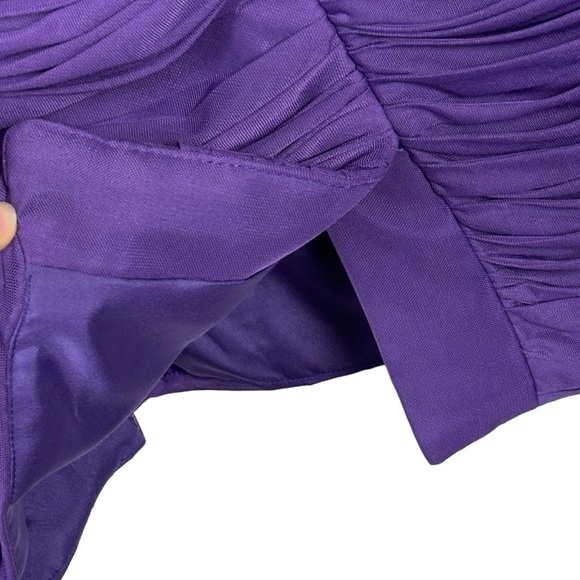 RINA DI MONTELLA BEAD RUCHED AMETHYST PURPLE MOTHER OF THE BRIDE COCKTAIL DRESS - Picture 10 of 14